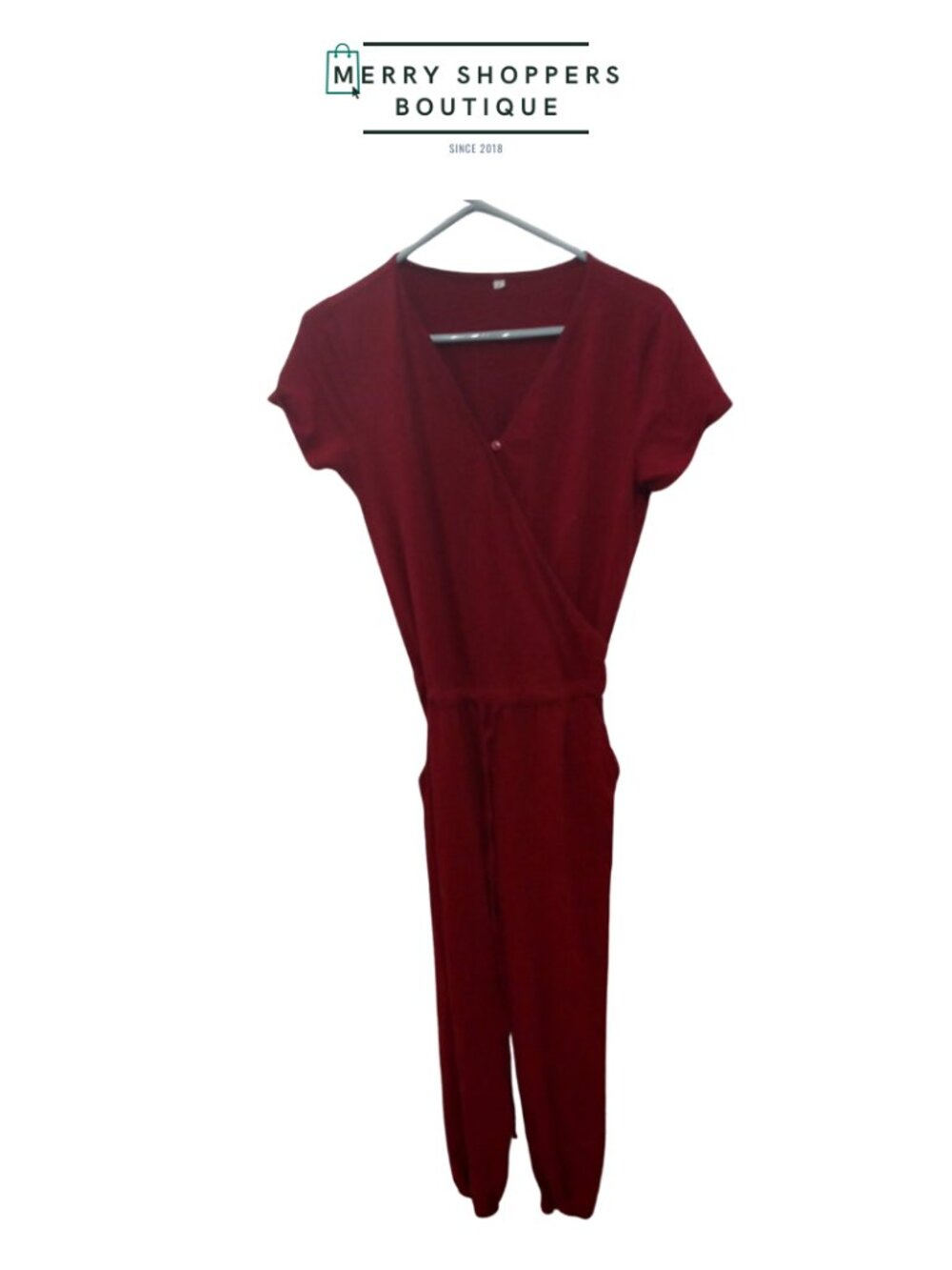 V-Neck Wrap Jumpsuit